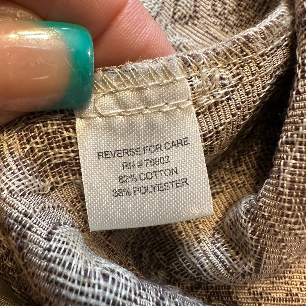 Erin by Erin London Jacket | Taupe Circle Print Textured Zip Front | Size PL - Picture 8 of 10